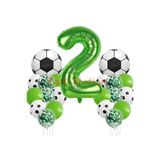 Parti Station Futbol Yeşil 2 Yaş Doğum Günü Balon Set 76cm PSYSLFUTBL