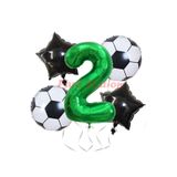 Parti Station Futbol Yeşil 2 Yaş Doğum Günü Balon Set PSYSLFTBL