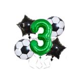 Parti Station Futbol Yeşil 3 Yaş Doğum Günü Balon Set PSYSLFTBL
