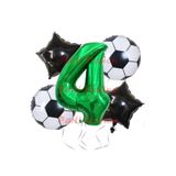 Parti Station Futbol Yeşil 4 Yaş Doğum Günü Balon Set PSYSLFTBL