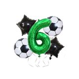 Parti Station Futbol Yeşil 6 Yaş Doğum Günü Balon Set PSYSLFTBL