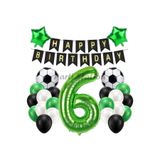 Parti Station Futbol Yeşil 6 Yaş Doğum Günü Balon Set PSYSLFUTBOL