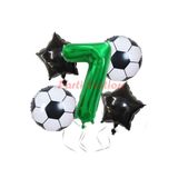 Parti Station Futbol Yeşil 7 Yaş Doğum Günü Balon Set PSYSLFTBL