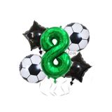 Parti Station Futbol Yeşil 8 Yaş Doğum Günü Balon Set PSYSLFTBL