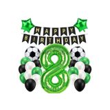 Parti Station Futbol Yeşil 8 Yaş Doğum Günü Balon Set PSYSLFUTBOL