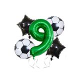 Parti Station Futbol Yeşil 9 Yaş Doğum Günü Balon Set PSYSLFTBL