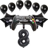 Parti Station Gamer Oyuncu Oyun Konsolu Yaş Folyo Balon Seti Gamer Oyuncu Playstation Konsept Doğum Günü - 001-Renkli - 8