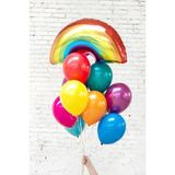 Parti Station Gökkuşağı Konsept Balon Set Gökkuşağı Konsept Balon Buketi Doğum Günü Balon Set