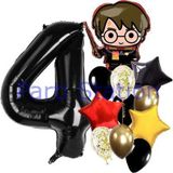 Parti Station Harry Potter 4 Yaş Balon Set Hogwarts Harry Potter Konsept Doğum Günü Balon Set