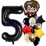 Parti Station Harry Potter 5 Yaş Balon Set Hogwarts Harry Potter Konsept Doğum Günü Balon Set