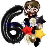 Parti Station Harry Potter 6 Yaş Balon Set Hogwarts Harry Potter Konsept Doğum Günü Balon Set