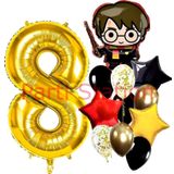 Parti Station Harry Potter 8 Yaş Balon Set Harry Potter Hogwarts Konsept Doğum Günü Parti Balon Set