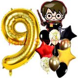 Parti Station Harry Potter 9 Yaş Balon Set Harry Potter Hogwarts Konsept Doğum Günü Parti Balon Set