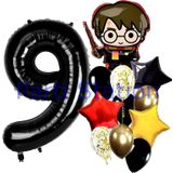 Parti Station Harry Potter 9 Yaş Balon Set Hogwarts Harry Potter Konsept Doğum Günü Balon Set