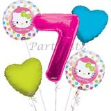 Parti Station Hello Kitty Balon Set Hello Kitty Folyo Balon Set Konsept Doğum Günü Set Yaş Balon - Renkli
