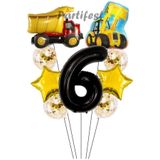 Parti Station İnşaat Dozer Siyah 6 Yaş Balon Set PSDOZERBS
