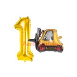 Parti Station İnşaat Forklift Gold 1 Yaş Balon Set PSFORKLİFBSG