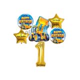 Parti Station İnşaat Kepçe Gold 1 Yaş Balon Set PSİNST-5