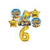 Parti Station İnşaat Kepçe Gold 6 Yaş Balon Set PSİNST-5