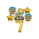 Parti Station İnşaat Kepçe Gold 7 Yaş Balon Set PSİNST-5