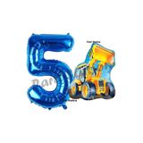 Parti Station İnşaat Kepçe Lacivert 5 Yaş Balon Set PSİNST-7