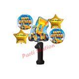 Parti Station İnşaat Kepçe Siyah 1 Yaş Balon Set PSİNST-6