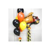 Parti Station İnşaat Konsept Kamyon Balon Set Kamyon Balon Buketi Doğum Günü Balon Set