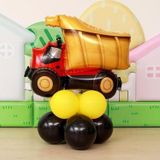 Parti Station İnşaat Konsept Kamyon Balon Set Kamyon Balon Truck Balloon Doğum Günü Balon Set