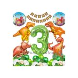 Parti Station Jurassic Dinozor Yeşil 3 Yaş Balon Set PSDİNO