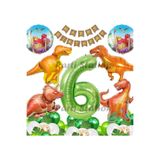 Parti Station Jurassic Dinozor Yeşil 6 Yaş Balon Set PSDİNO