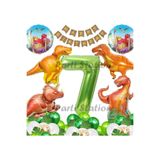 Parti Station Jurassic Dinozor Yeşil 7 Yaş Balon Set PSDİNO
