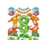 Parti Station Jurassic Dinozor Yeşil 8 Yaş Balon Set PSDİNO