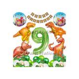 Parti Station Jurassic Dinozor Yeşil 9 Yaş Balon Set PSDİNO