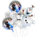 Parti Station Karlar Ülkesi Frozen Elsa Olaf Balon Set Frozen Elsa Olaf Konsept Doğum Günü Folyo Balon Set