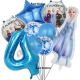 Parti Station Karlar Ülkesi Frozen Konsept 4 Yaş Doğum Günü Balon Set Frozen Elsa Temalı Balon Set