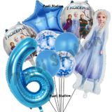 Parti Station Karlar Ülkesi Frozen Konsept 6 Yaş Doğum Günü Balon Set Frozen Elsa Temalı Balon Set