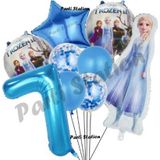 Parti Station Karlar Ülkesi Frozen Konsept 7 Yaş Doğum Günü Balon Set Frozen Elsa Temalı Balon Set