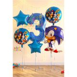 Parti Station Kirpi Sonic Konsept 3 Yaş Balon Set Sonic Doğum Günü Balon Set