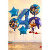 Parti Station Kirpi Sonic Konsept 4 Yaş Balon Set Sonic Doğum Günü Balon Set