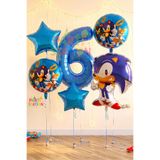 Parti Station Kirpi Sonic Konsept 6 Yaş Balon Set Sonic Doğum Günü Balon Set