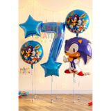 Parti Station Kirpi Sonic Konsept 7 Yaş Balon Set Sonic Doğum Günü Balon Set