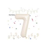 Parti Station Krem Renk 7 Rakam Folyo Balon 76 cm Uçan Balon