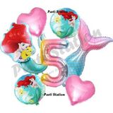Parti Station Küçük Deniz Kızı Ariel 5 Yaş Balon Set Little Mermaid Balloon Set Deniz Kızı Ariel Doğum Günü Set
