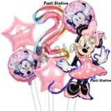 Parti Station Minnie Mouse 2 Yaş Balon Set Minnie Mouse Doğum Günü Konsept Parti Balon Set