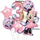 Parti Station Minnie Mouse 3 Yaş Balon Set Minnie Mouse Doğum Günü Konsept Parti Balon Set
