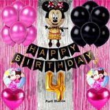 Parti Station Minnie Mouse Konsept Doğum Günü Balon Set 4 Yaş Minnie Mouse Tema Parti Balon Set