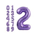 Parti Station Mor 2 Rakam Folyo Balon 76 cm PSmor1balon