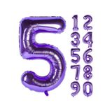 Parti Station Mor 5 Rakam Folyo Balon 76 cm PSmor1balon