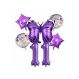 Parti Station Mor Kelebek Temalı 11 Yaş Balon Seti Doğum Günü Dekorasyonu PSmorkelebekbalon