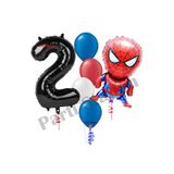 Parti Station Örümcek Adam 2 Yaş Balon Set Avengers Örümcek Adam Konsept Doğum Günü SiyahRakam Balon Set